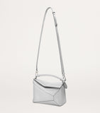 LOEWE small metallic leather Puzzle top-handle bag, UK version