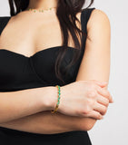Suzanne Kalan Frenzy Reborn bangle yellow gold diamonds emeralds - British product