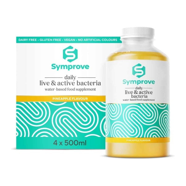 Symprove Pineapple gut health supplement 4x500ml, imported from the UK