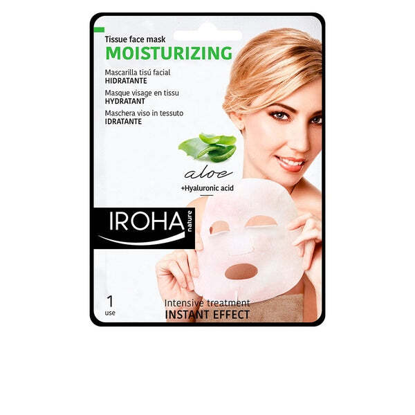 Iroha Nature moisturizing aloe vera tissue face mask single - British product