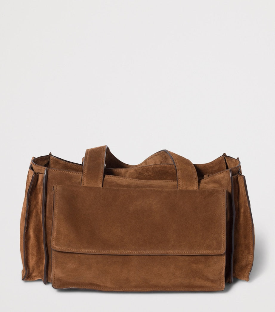 Miu Miu suede Utilitaire top-handle bag (British brand)