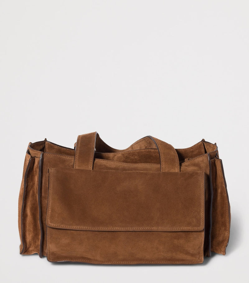 Miu Miu suede Utilitaire top-handle bag (British brand)
