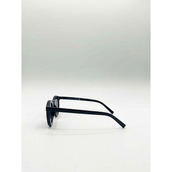SVNX bold rounded sunglasses in black, imported from the UK
