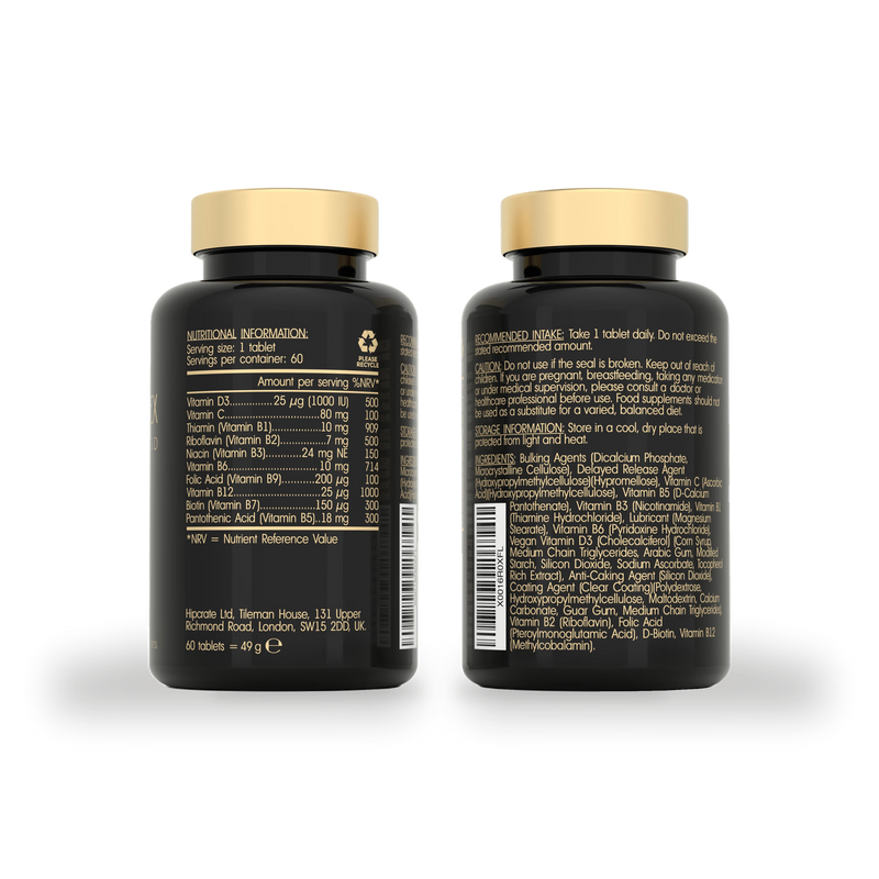 SuperSelf Vitamin B Complex high strength with vitamins D and C 60 tablets (British brand)