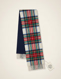 Heritage wool scarf check and tree pattern 195cm (British brand)