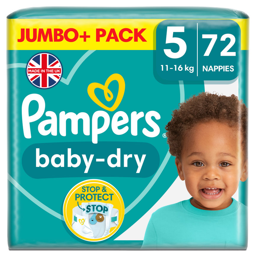 Pampers Baby-Dry Size 5 Nappies Jumbo+ Pack