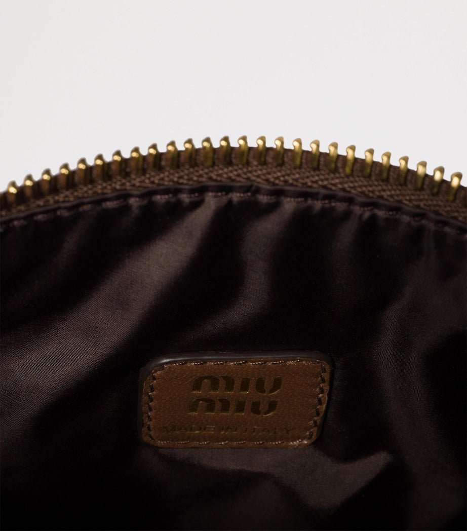 Miu Miu gabardine pouch with detachable strap 14x18.5x10cm, imported from the UK