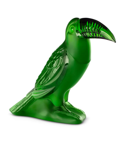 Harrods Lalique Crystal Toucan Sculpture Single Decoration 26.5cm- Buy online at McGrocer