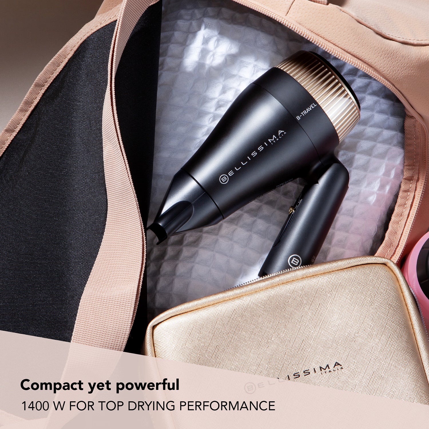 Bellissima travel hair dryer, compact dual voltage - (British brand)