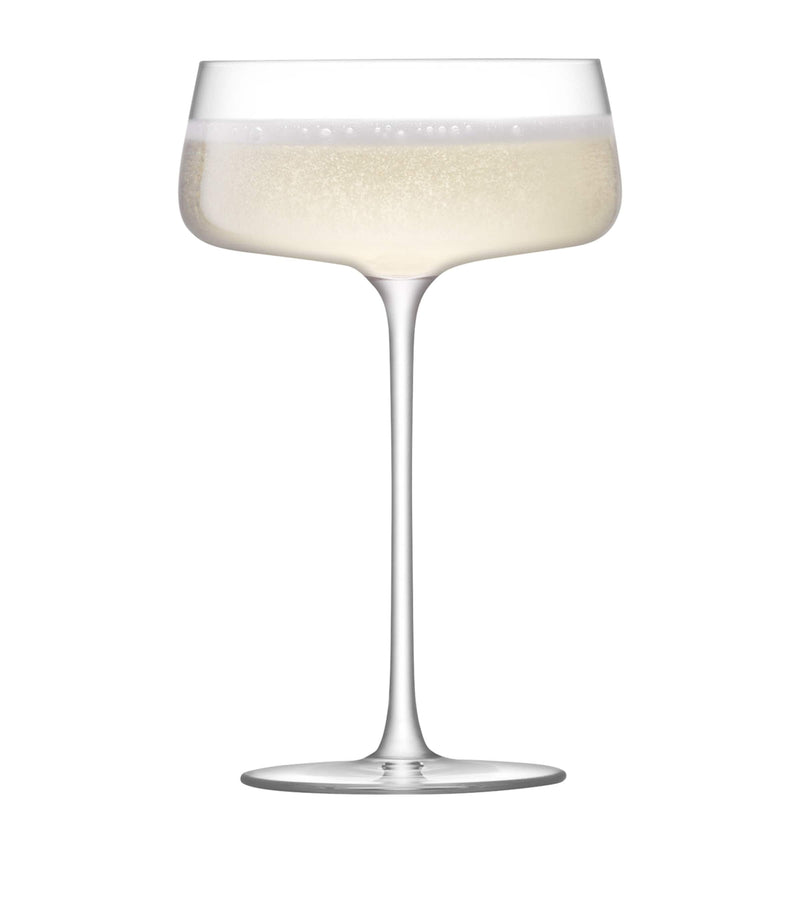LSA International set of 4 Champagne saucers with 300ml capacity, UK version