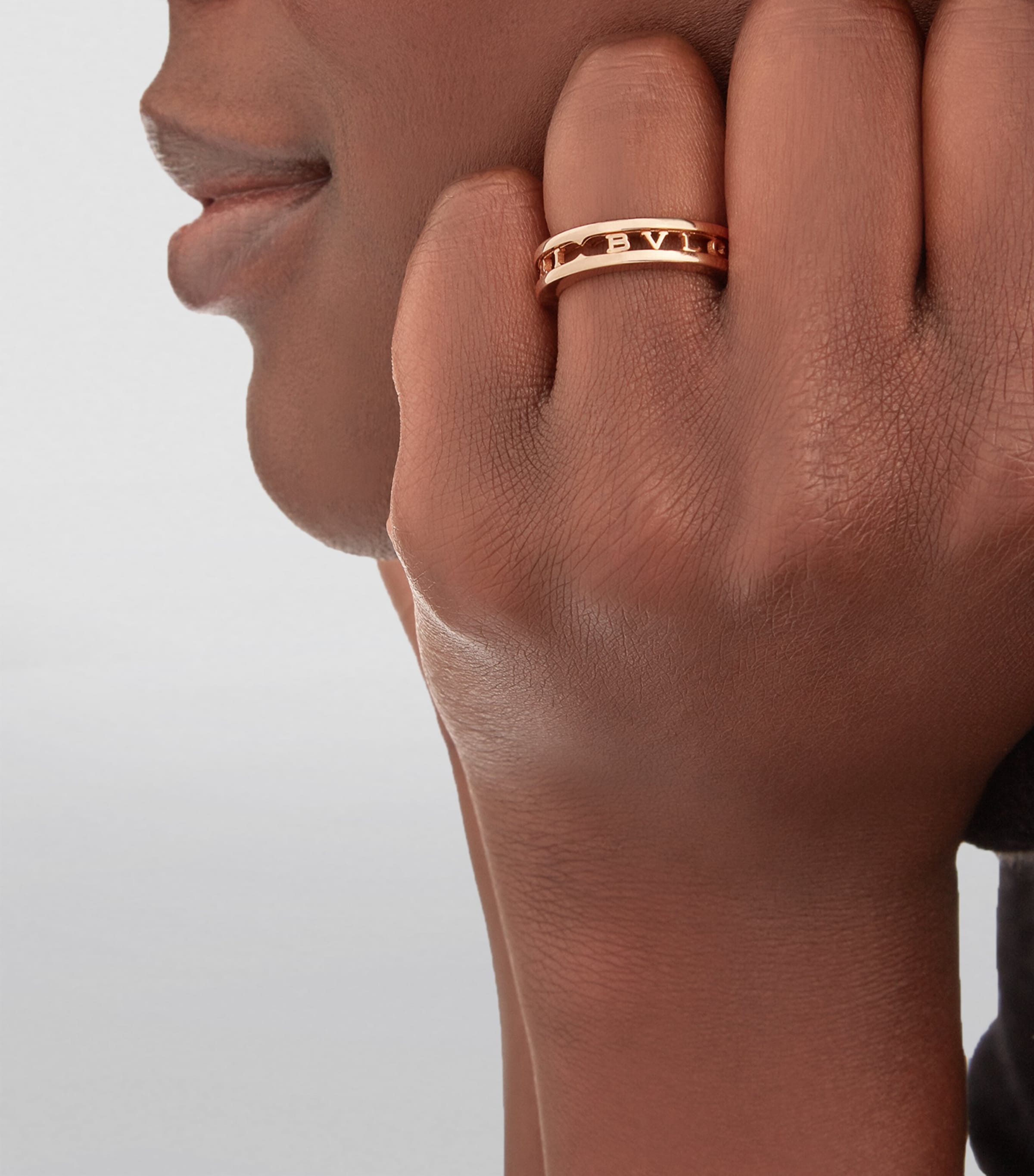 Bvlgari B.zero1 designer rose gold ring, UK version