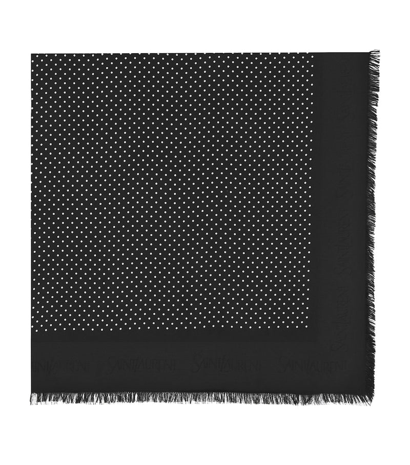 Saint Laurent polka dot scarf 135cm, UK version