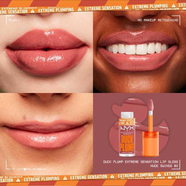 NYX Professional Makeup Nude Swings lip gloss, imported from the UK