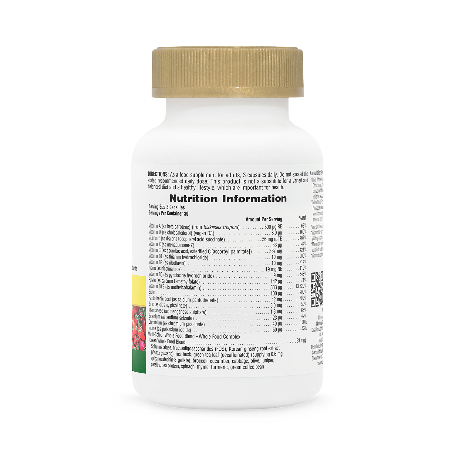 NaturesPlus Gold multivitamin capsules 90 count, imported from the UK