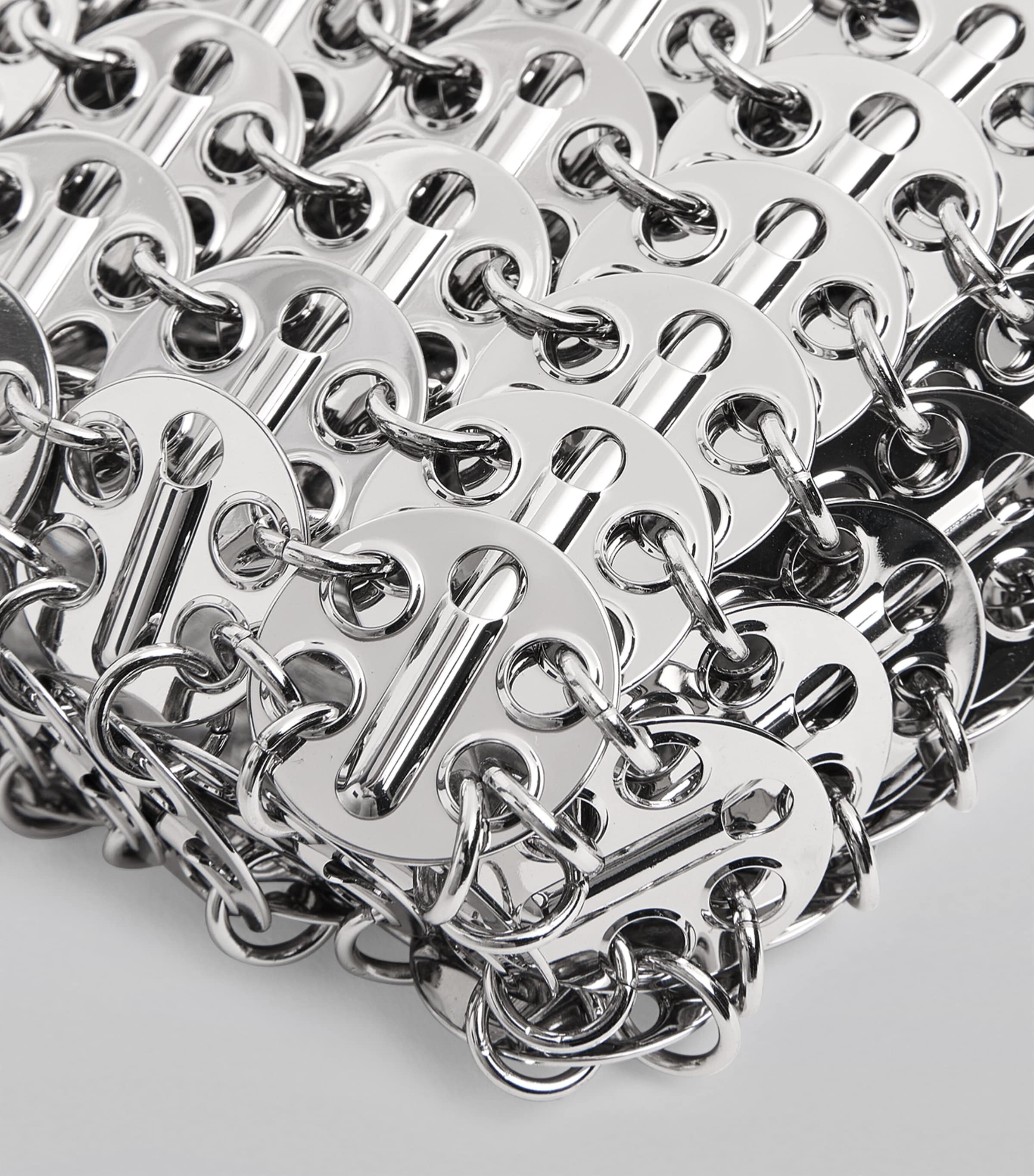 Rabanne chainmail nano bag in metal finish, UK version