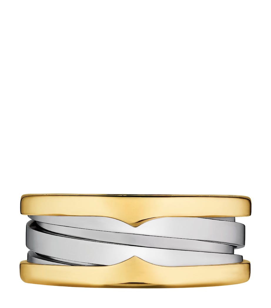 Bague Bvlgari B.zero1 deux bandes or jaune acier inoxydable - Produit britannique