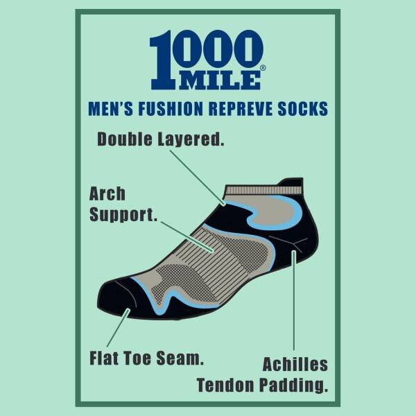 1000 Mile Fusion Socklet low cut socks - British product