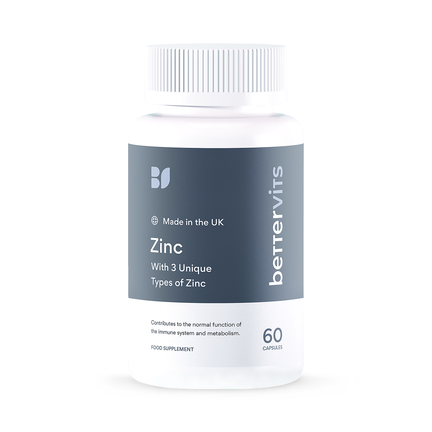 Bettervits zinc supplement 3 types 60 capsules (British brand)