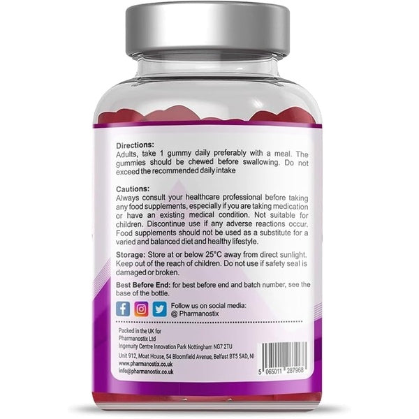 Pharmanostix folic acid gummies berry flavour 120 count - British product