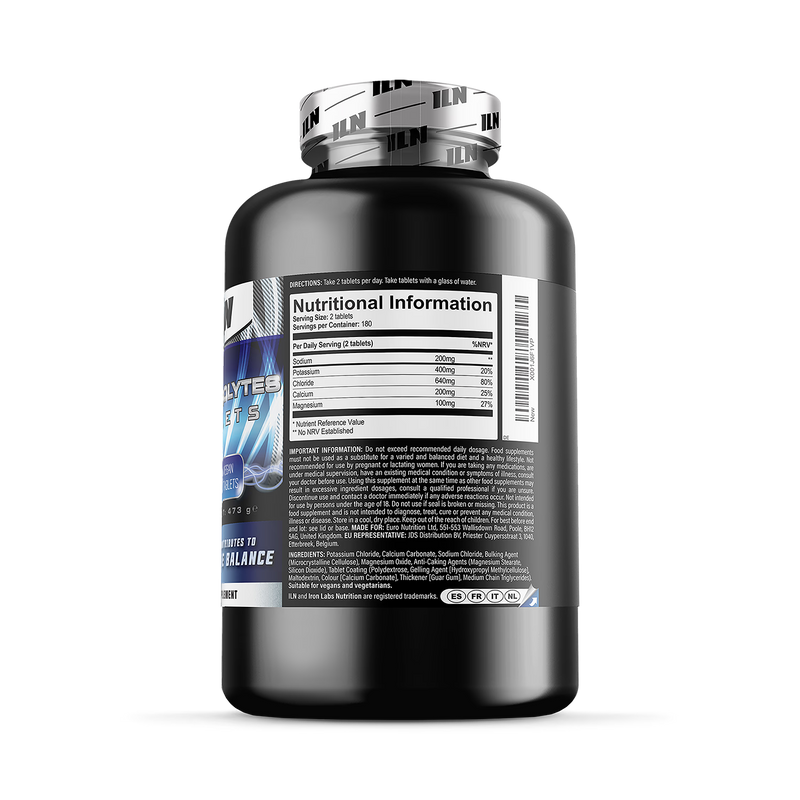 Iron Labs Nutrition electrolyte tablets 1500mg 360 tablets, imported from the UK