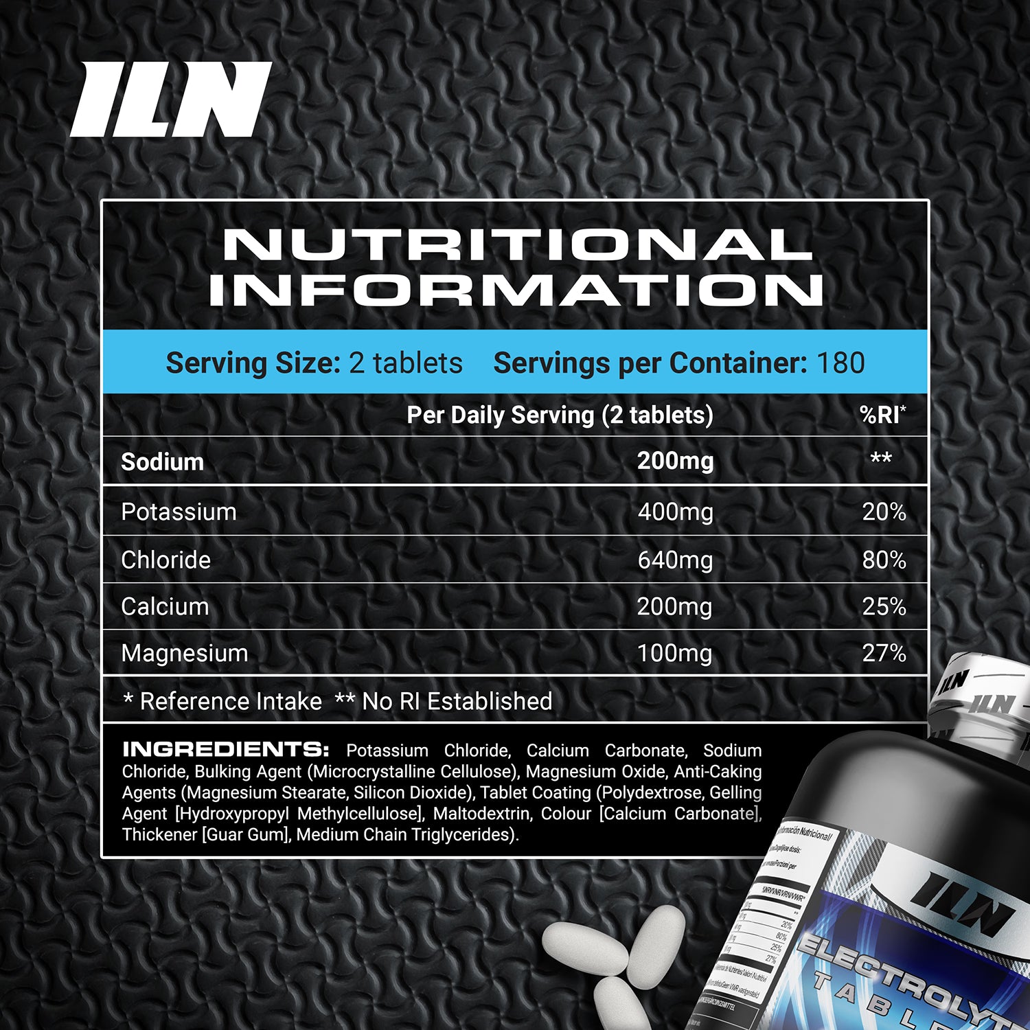 Iron Labs Nutrition electrolyte tablets 1500mg 360 tablets, imported from the UK