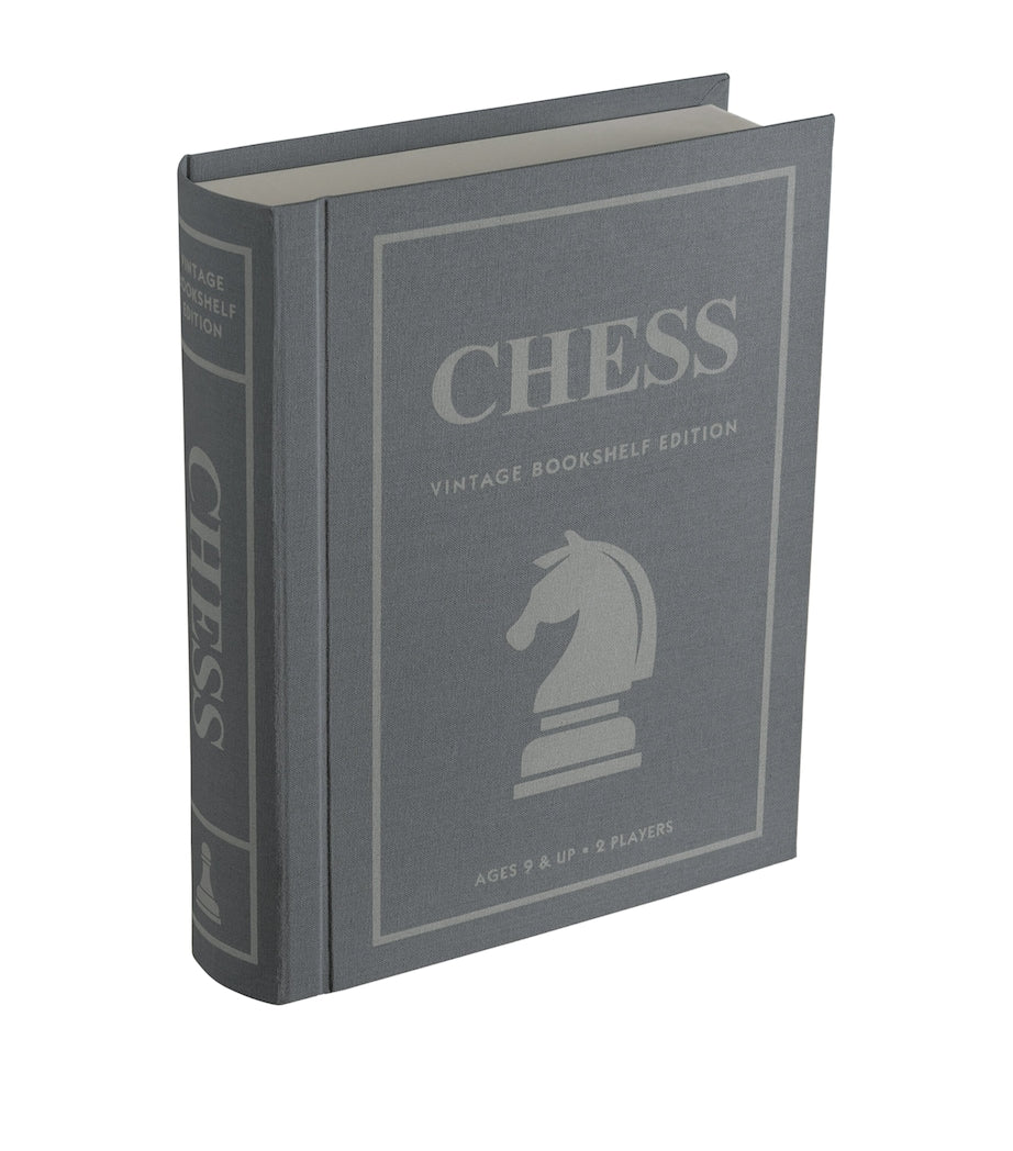 Vintage bookshelf chess board game (British brand)
