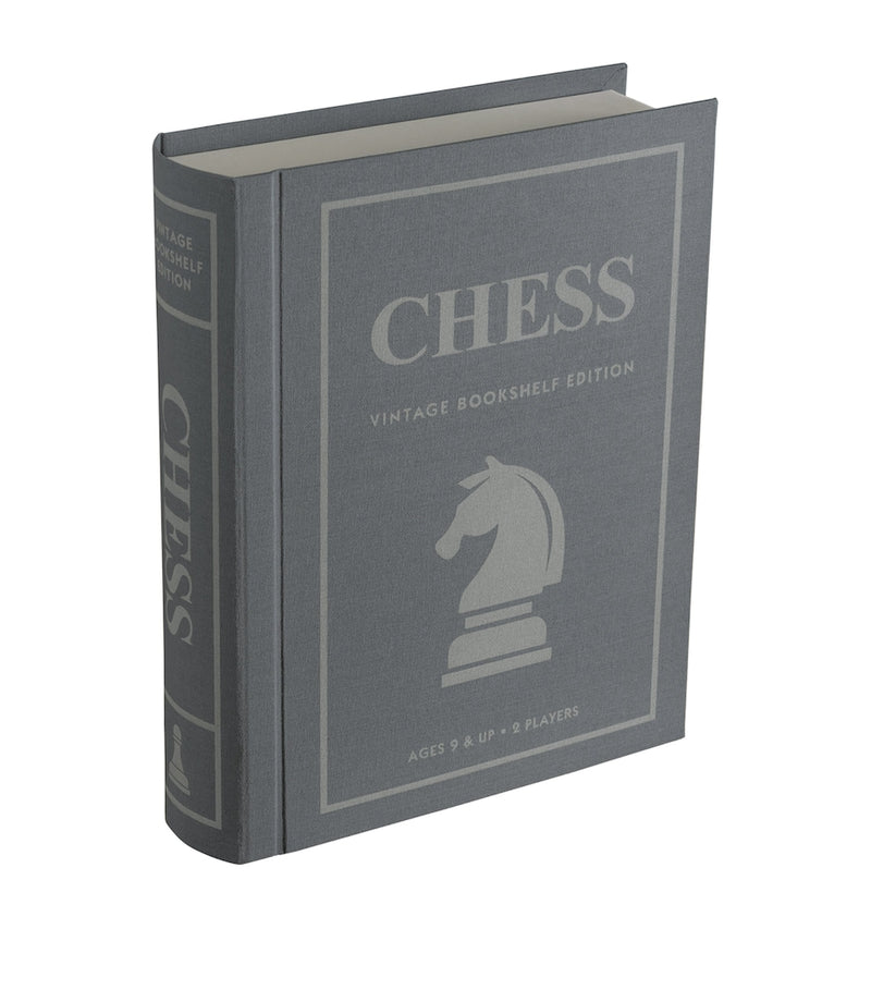 Vintage bookshelf chess board game (British brand)