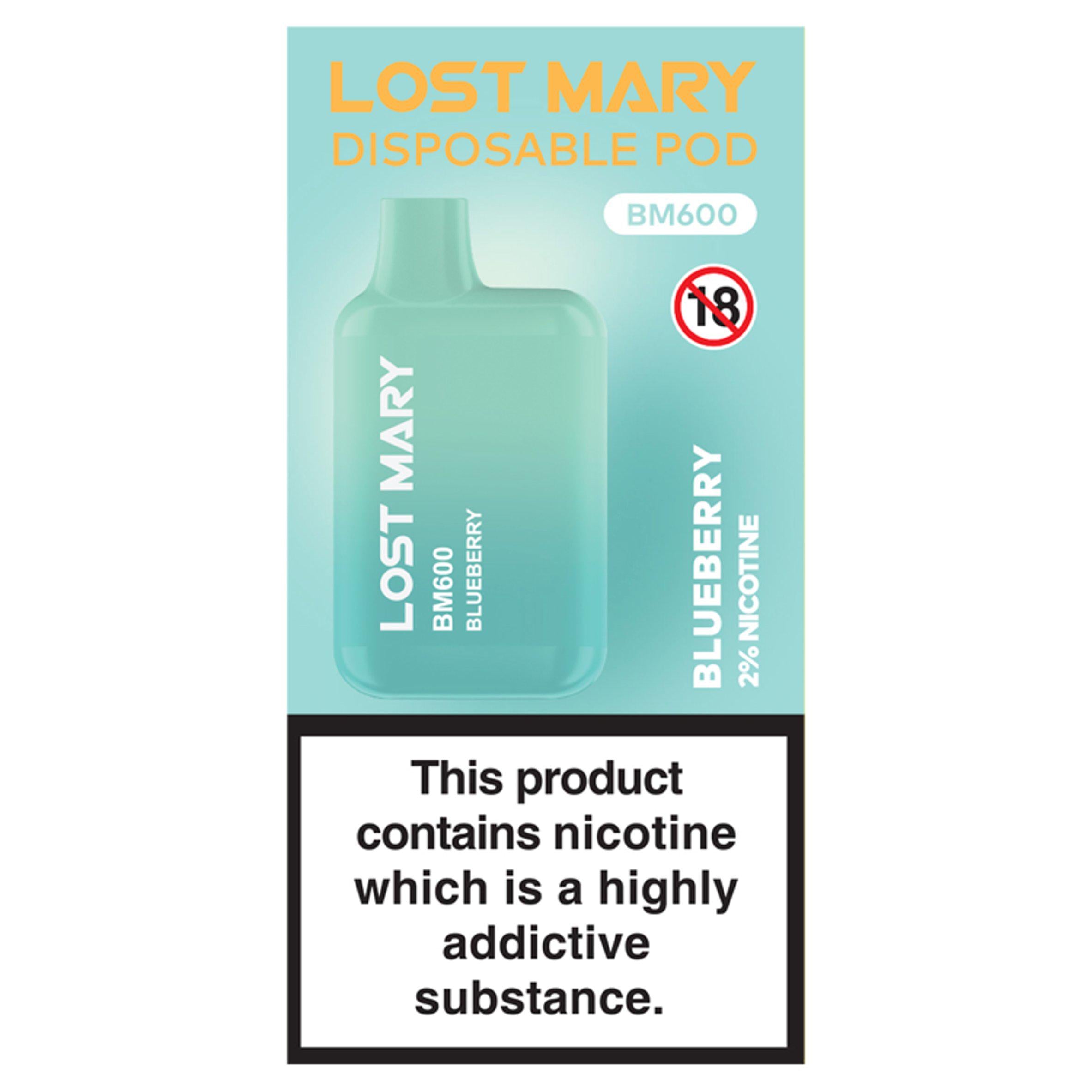 Lost Mary Blueberry BM600 Disposable 20mg GOODS Sainsburys   