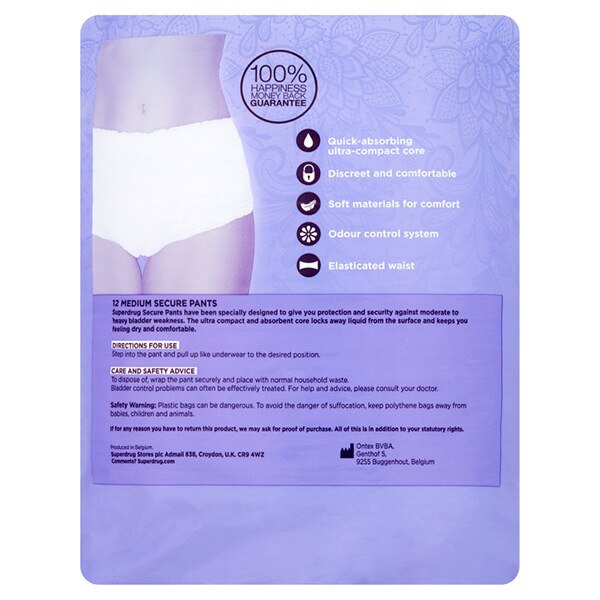 Superdrug Incontinence Pants Medium x12 GOODS Superdrug   