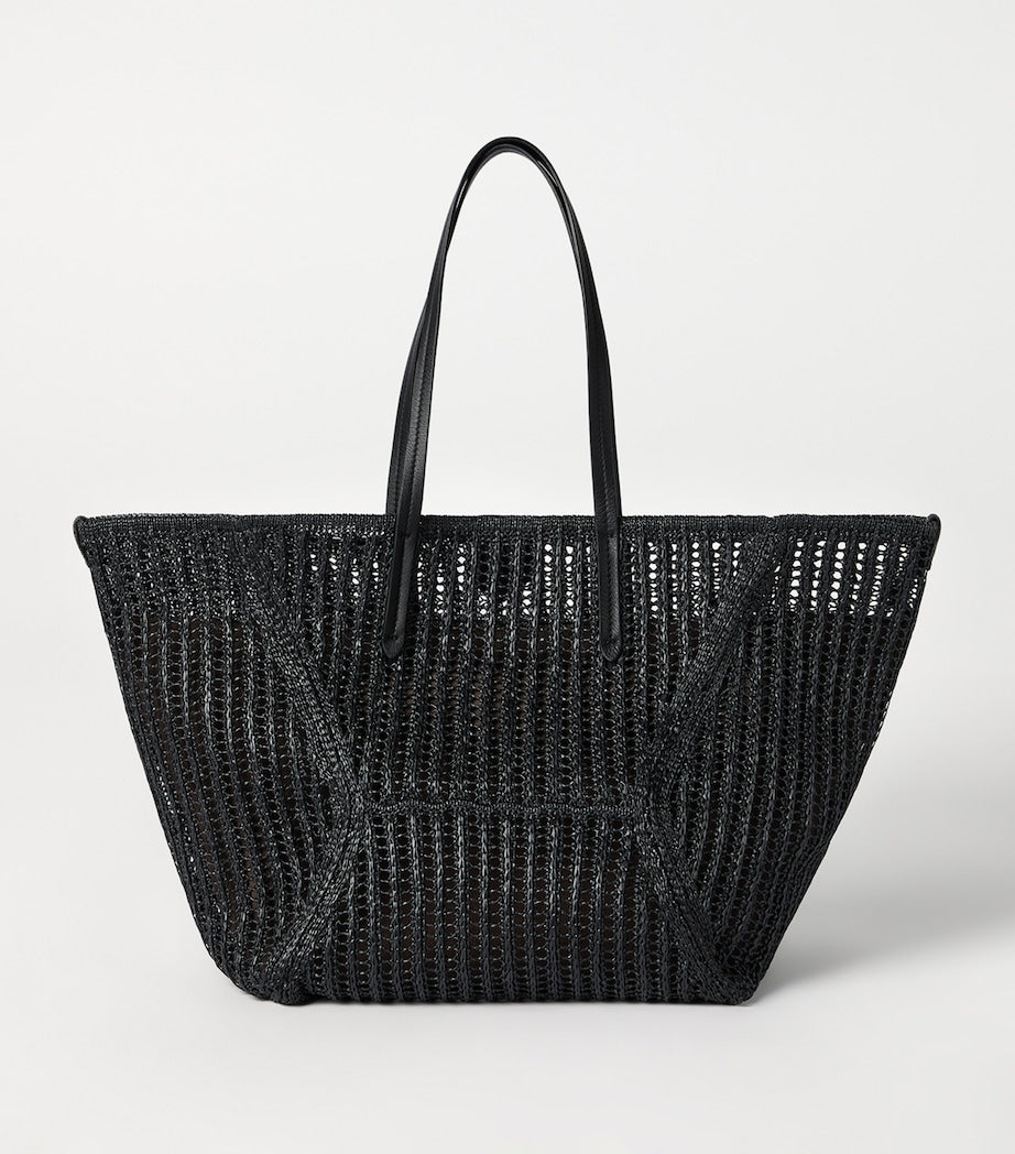 Brunello Cucinelli techno raffia knit BC Duo tote bag, UK version