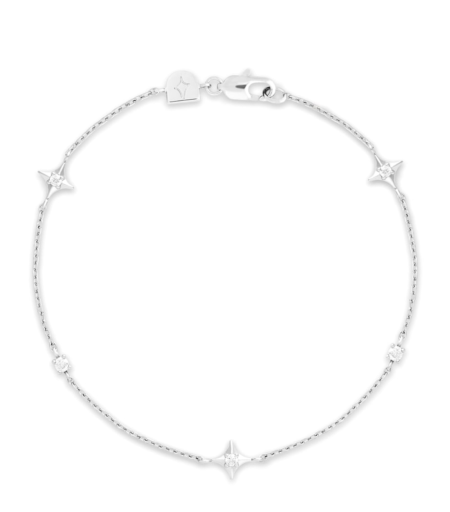Astrid & Miyu Cosmic Star rhodium-plated bracelet, imported from the UK