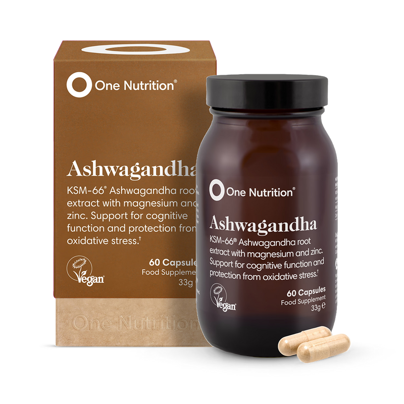 One Nutrition Ashwagandha supplement 60 capsules (British brand)