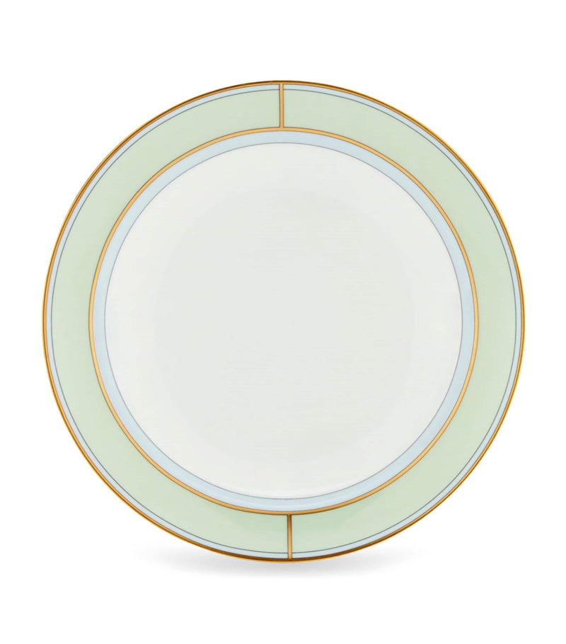 GINORI 1735 green porcelain soup plate 24cm, UK version