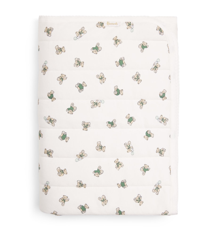Harrods cotton bear blanket 100x107cm, imported from the UK