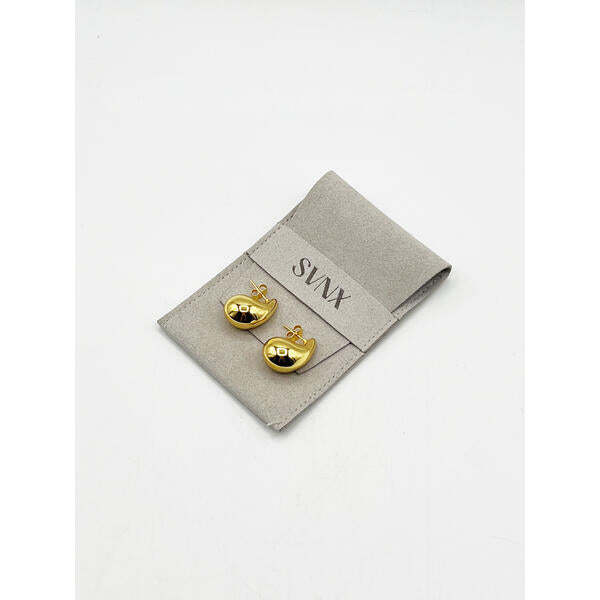 SVNX Mini Waterdrop gold earrings 23mm, imported from the UK