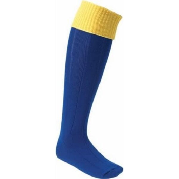 Euro Mens Football Socks (7-11) GOODS Superdrug Royal Blue/Amber  