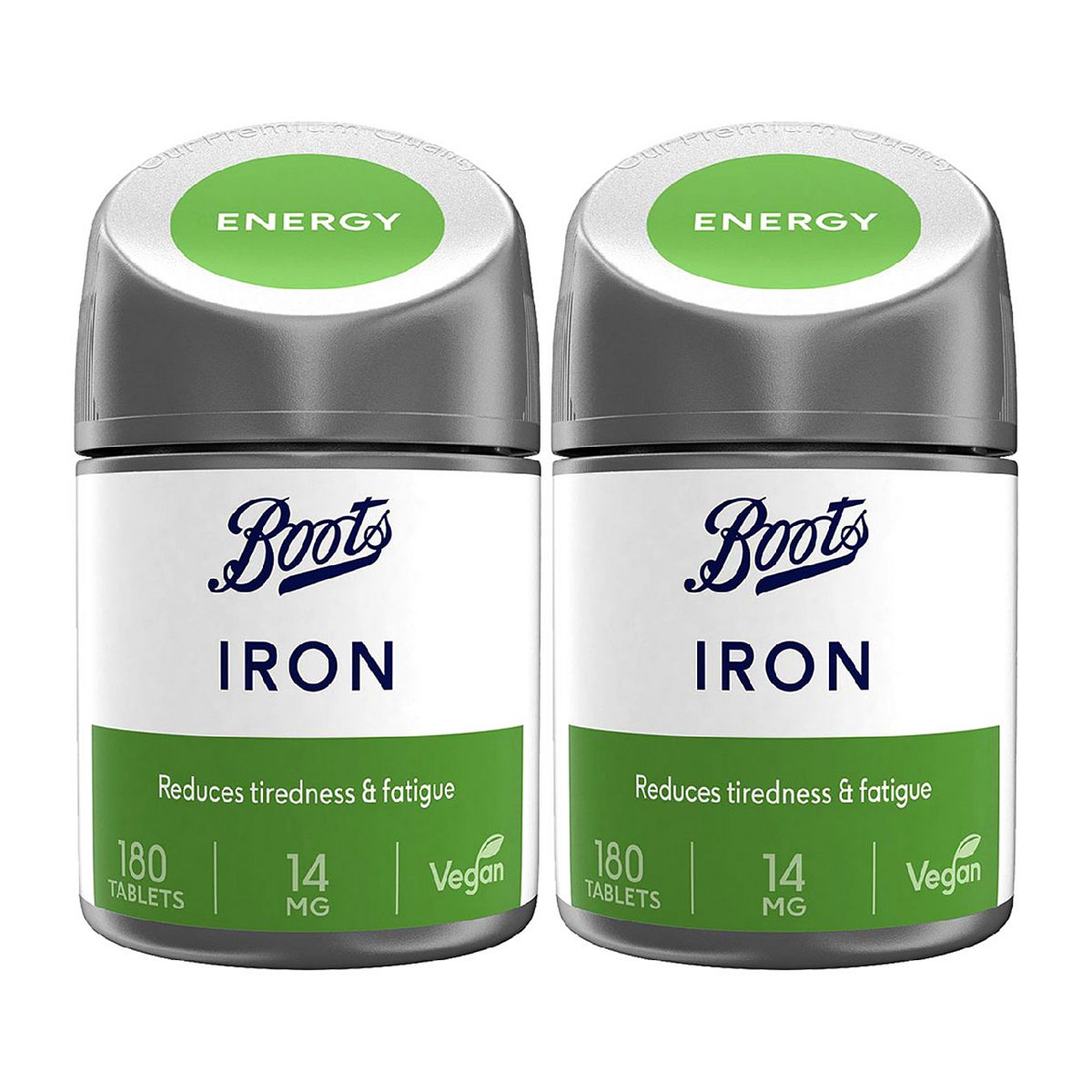 Boots Iron 14mg Bundle: 2 x 180 Tablets (1 year supply) Sports, Energy & Wellness Drinks Boots   