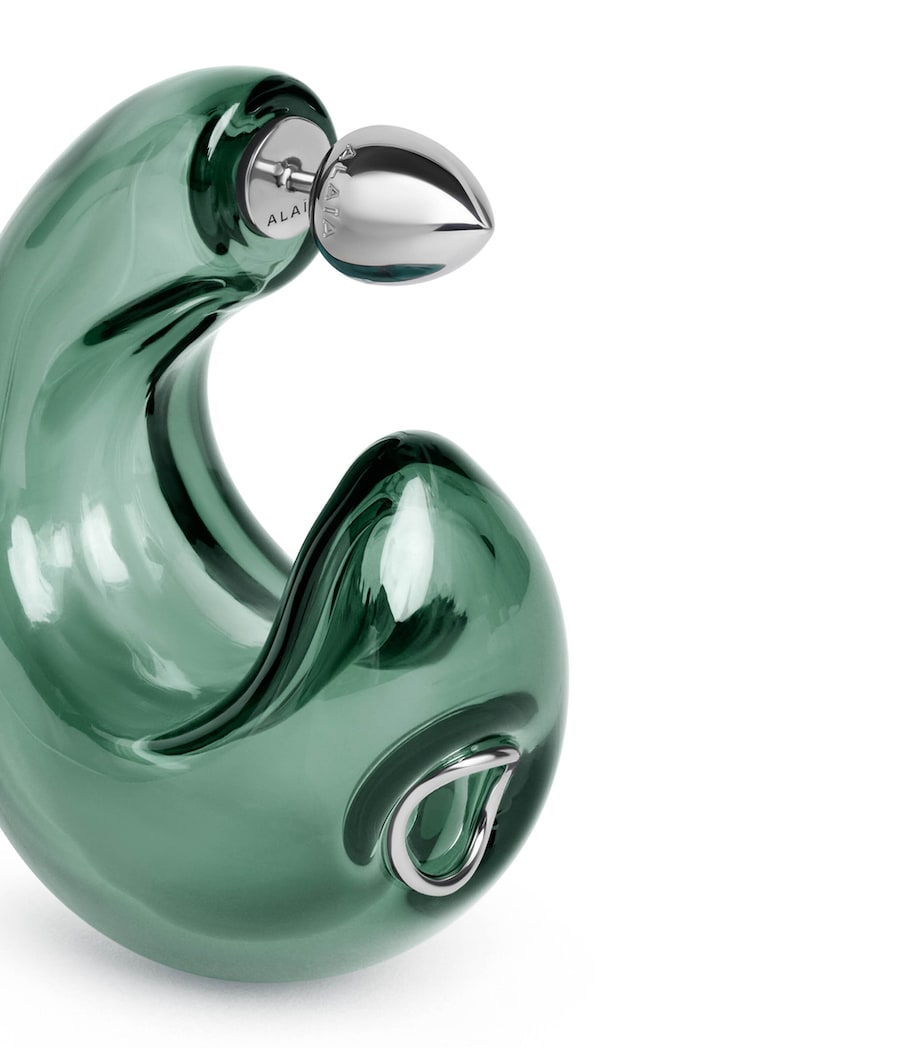 Alaïa Glas-Creolen 4,5 cm, UK-Version