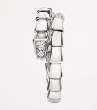 Bvlgari Serpenti Viper ring white gold diamonds, UK version