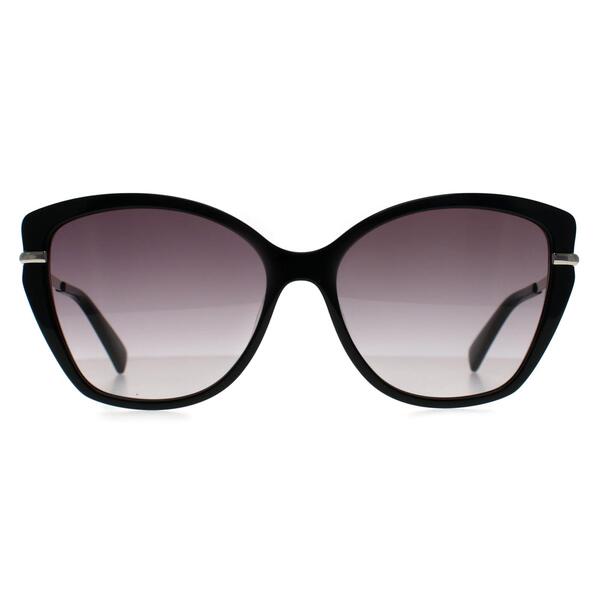 Longchamp black cat-eye sunglasses grey gradient lenses, UK version
