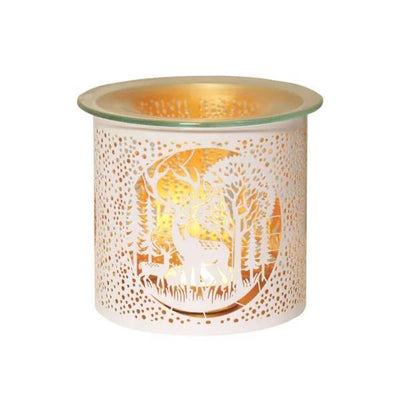 Superdrug 3 in 1 Tealight Holder Wax Melt Burner - White Deer Family - 10.5cm x 10.5cm- Buy online at McGrocer