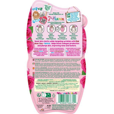Superdrug 7th Heaven Pink Rose Clay Face Mask with Retinol - Online bei McGrocer kaufen