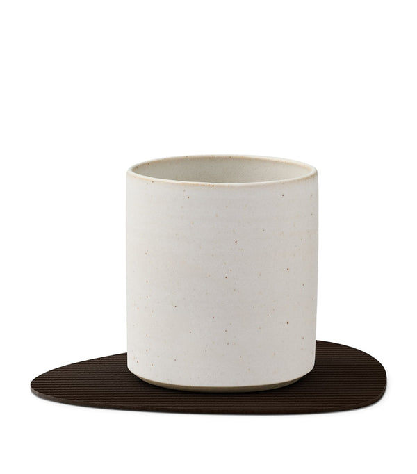 Recycled Leather and Natural Rubber Corduroy Coasters Set of 4