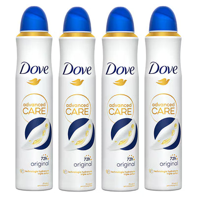 Superdrug Dove Advanced Original Deodorant Anti-Perspirant Spray 200ml Pack of 4- Buy online at McGrocer