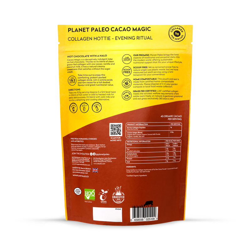 Planet Paleo cacao collagen powder drink 264g (British brand)