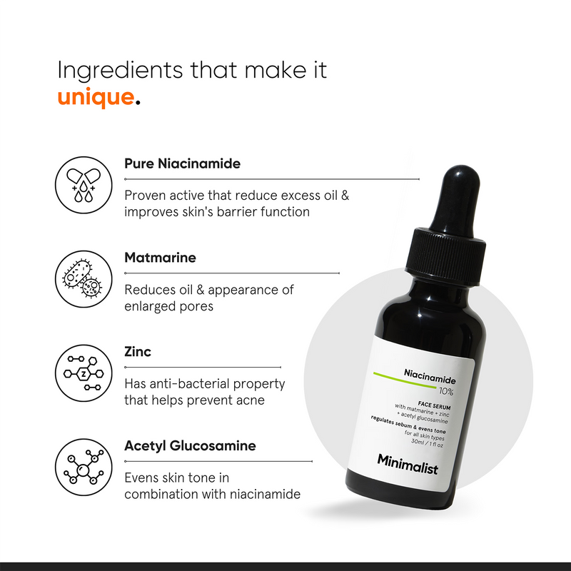 Minimalist Niacinamide 10% Face Serum 30ml, UK version