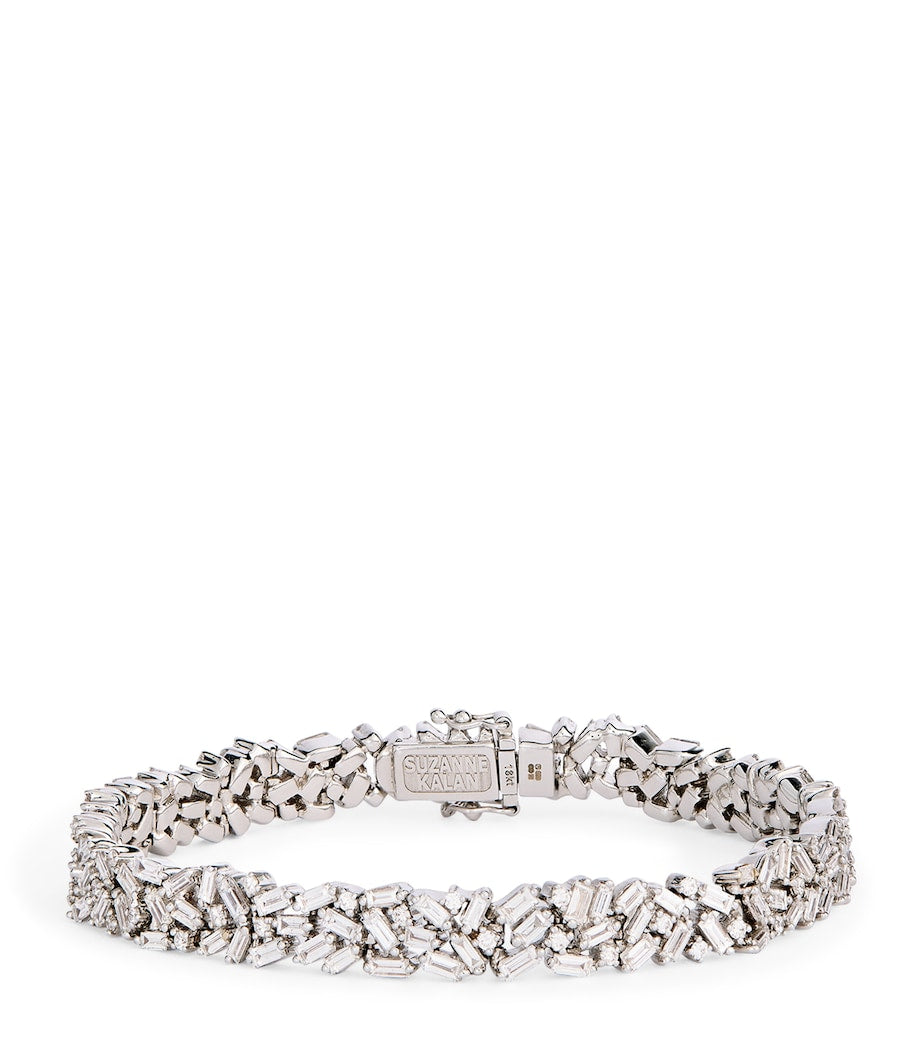 Suzanne Kalan white gold diamond tennis bracelet, UK version