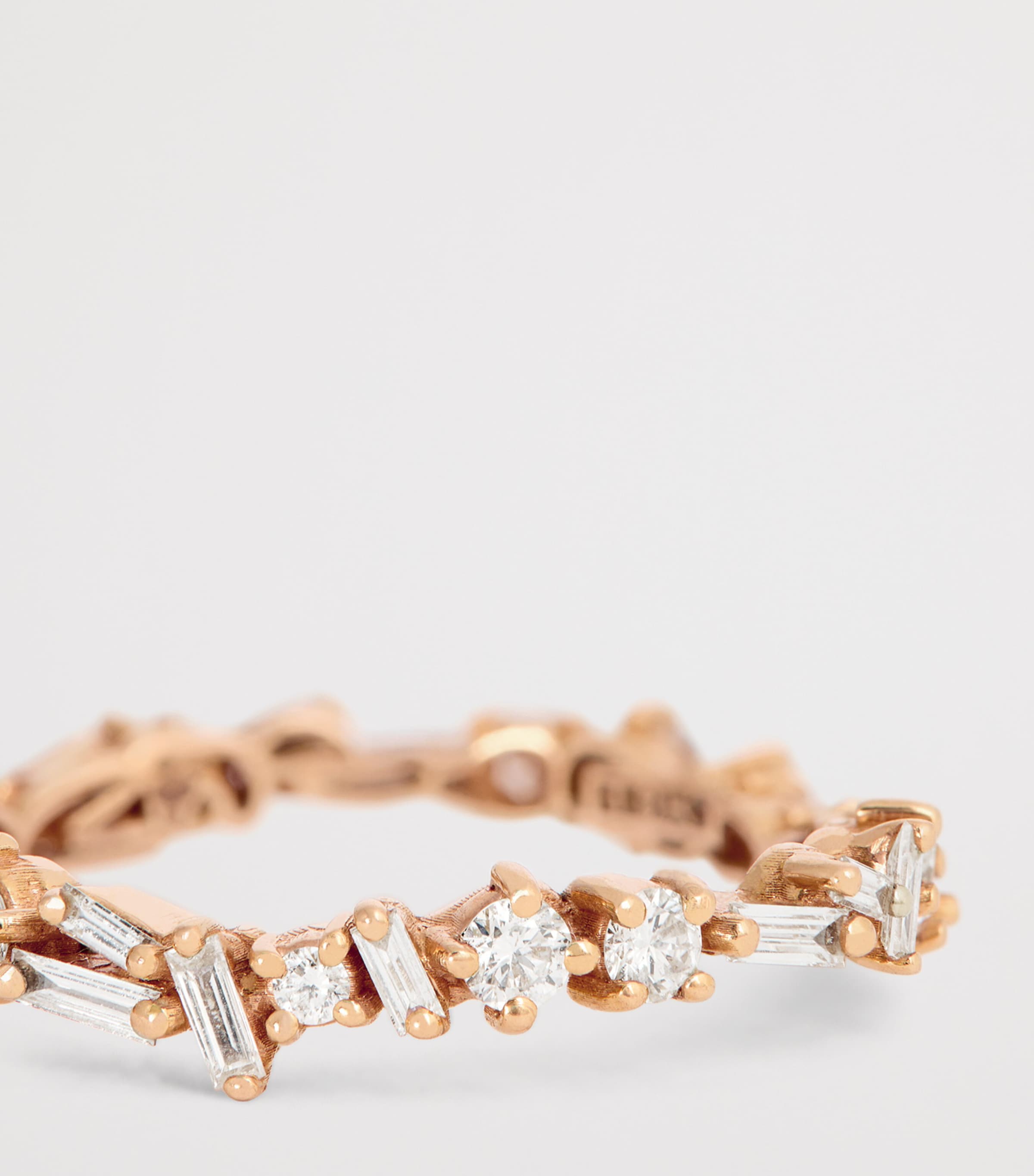 Suzanne Kalan rose gold diamond eternity ring, imported from the UK