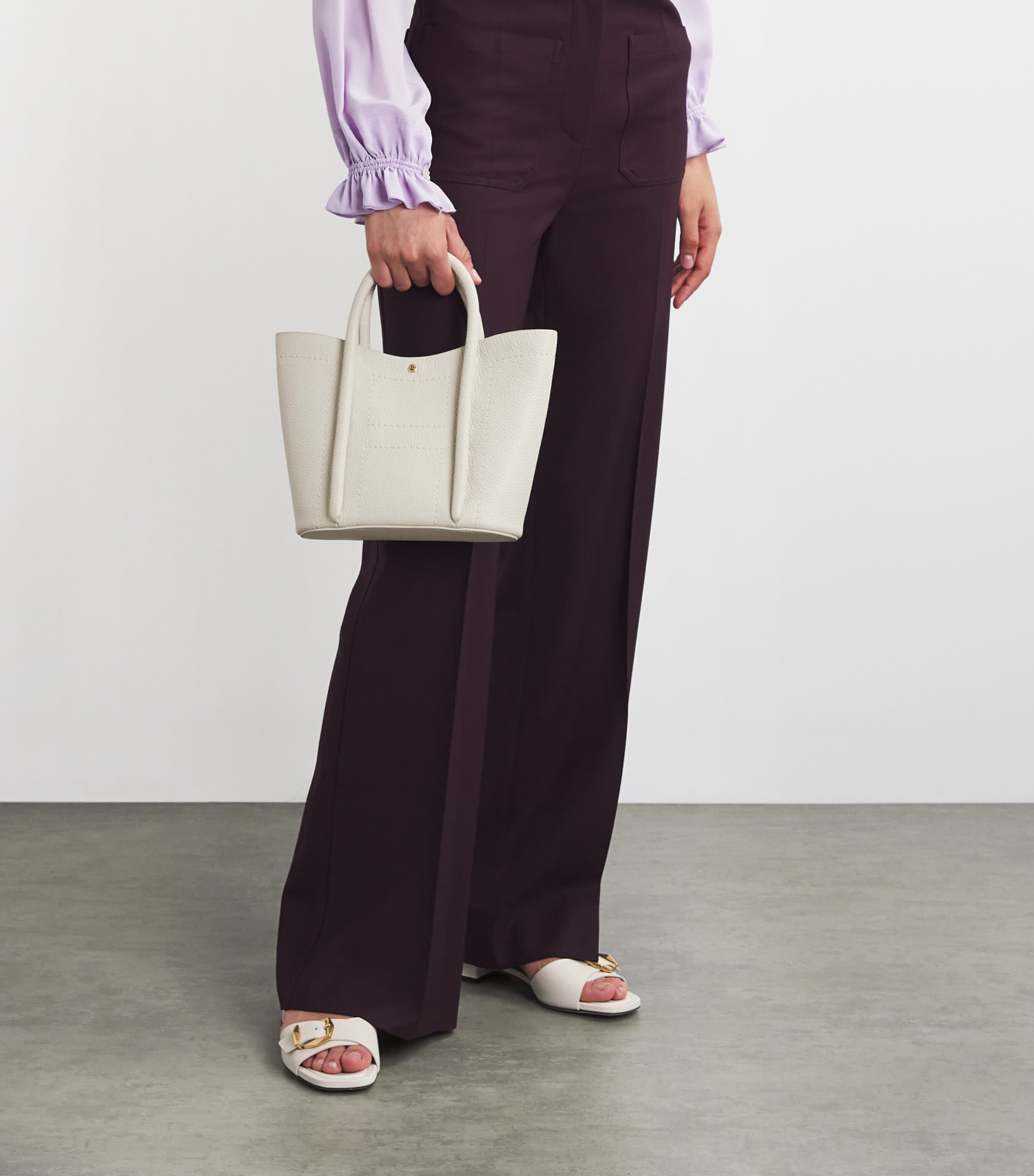 Harrods leather rope tote bag - British product