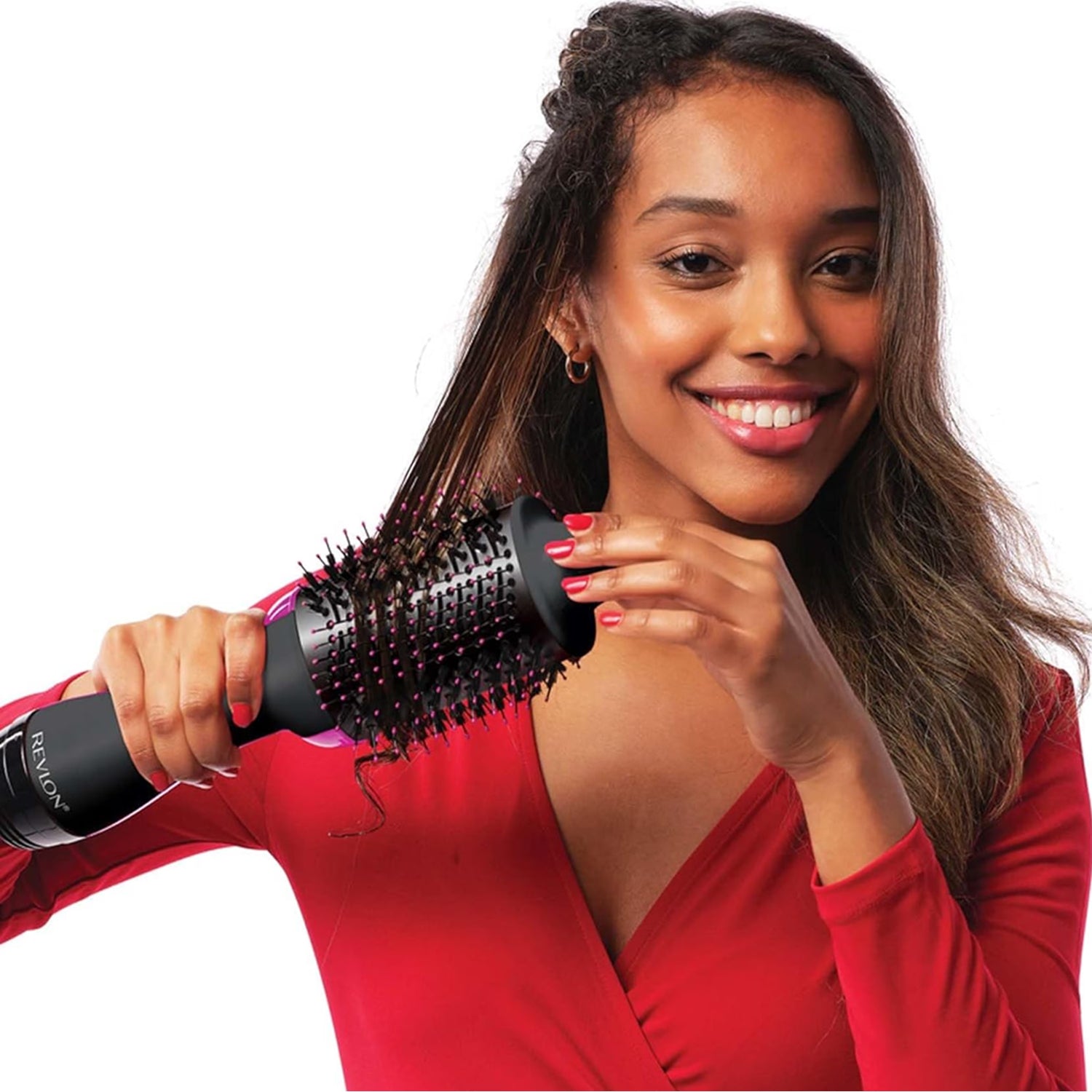 Revlon One Step Hair Dryer Black Pink, imported from the UK